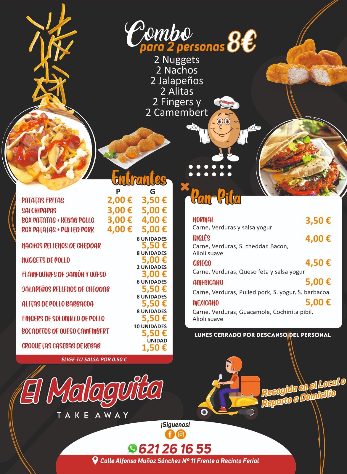 Carta de El Malaguita en Totana