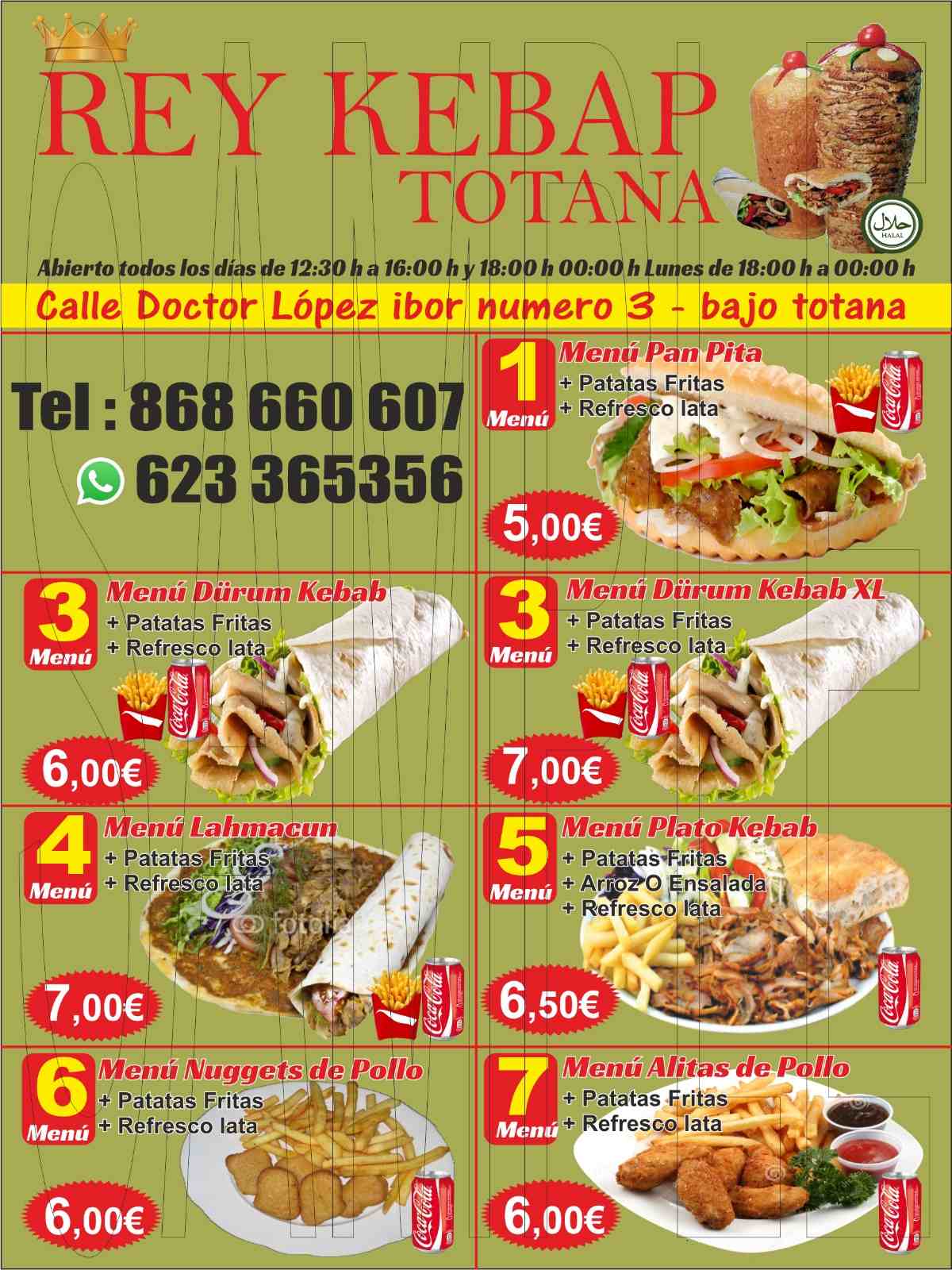 Rey Kebap Totana a la carta