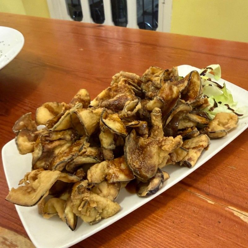 Foto de Chips de berenjena con miel