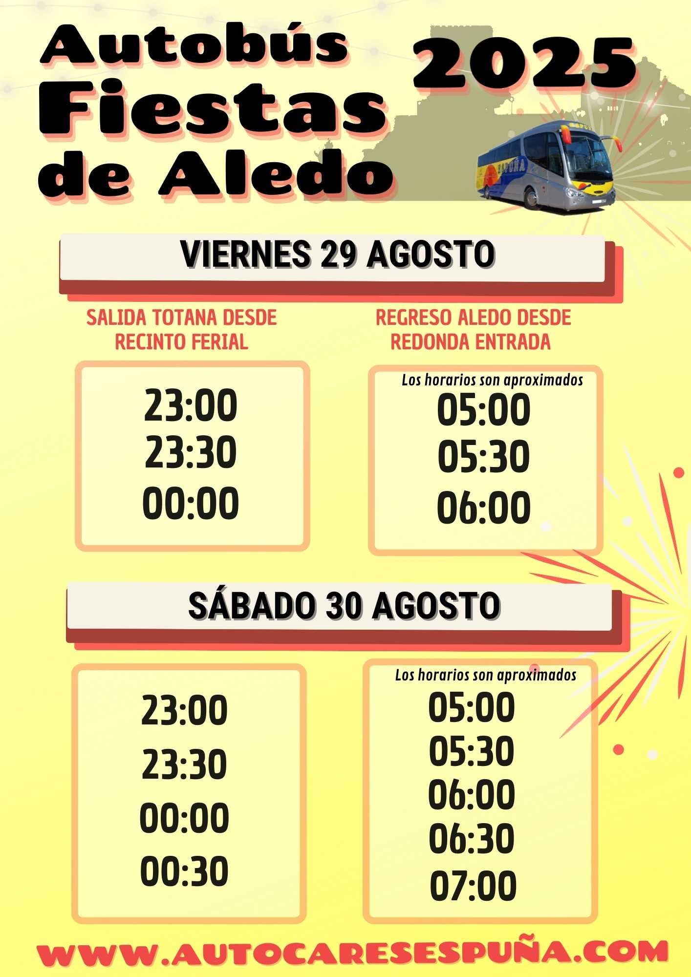 Bus Fiestas de Aledo 2025 - Imagen 1